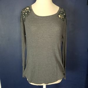 American Eagle Outfitters Charcoal Gray Boho Croch